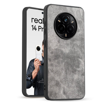 Denim Jeans Cloth Back Cover Case for Realme 14 Pro 5G