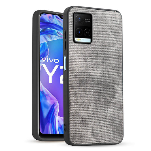Classic Denim Finish Back Case for Vivo Y21 2021