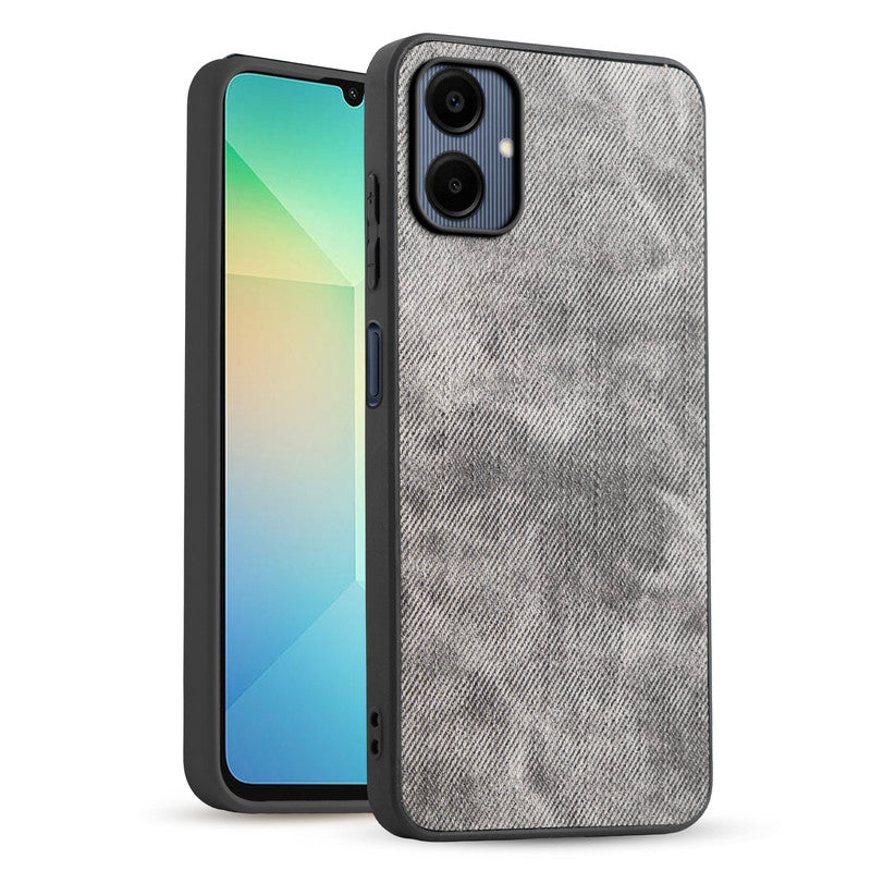 Classic Denim Finish Back Case for Samsung A06 5G with Raised Camera Edges & Micro-Fiber Lining