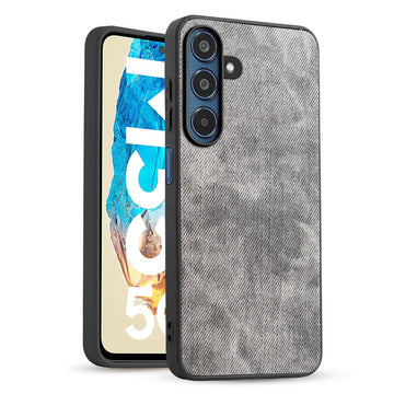 Classic Denim Finish Back Case for Samsung M35 5G with Raised Camera Edges & Micro-Fiber Lining
