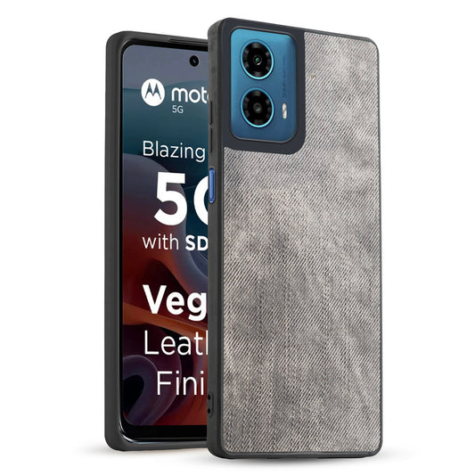 Classic Denim Finish Back Case for Motorola Moto G34 5G