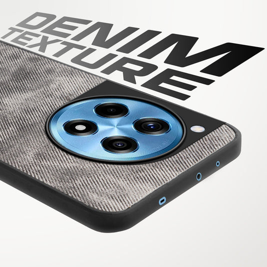 Denim Jeans Cloth Back Cover Case for OnePlus 12R 5G