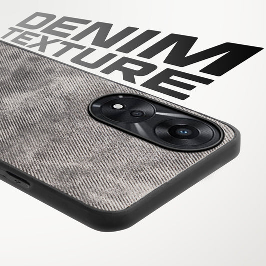 Classic Denim Finish Back Case for Oppo A78 5G with Raised Camera Edges & Micro-Fiber Lining
