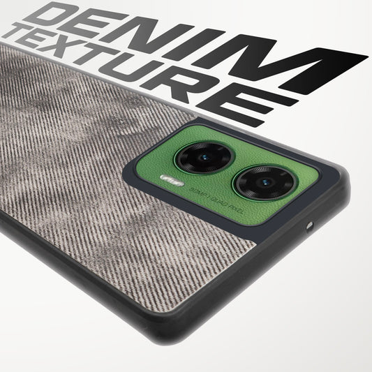 Classic Denim Finish Back Case for Motorola G35 5G with Raised Camera Edges & Micro-Fiber Lining