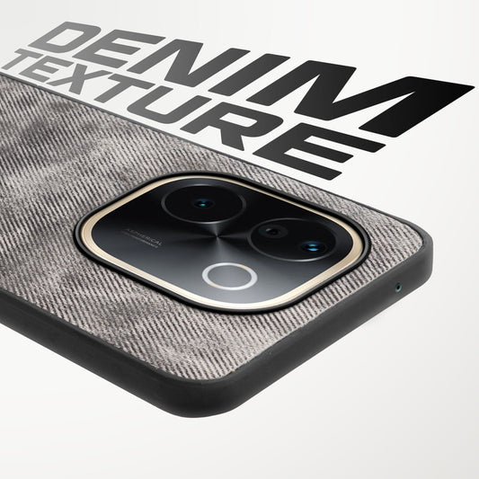 Denim Jeans Cloth Back Cover Case for Vivo T3 Pro 5G