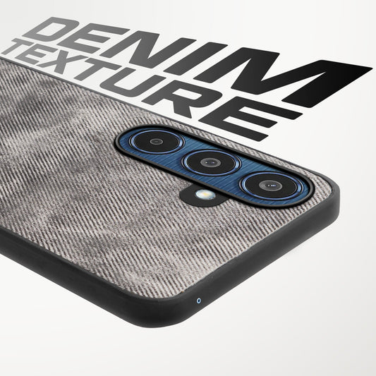 Classic Denim Finish Back Case for Samsung M35 5G with Raised Camera Edges & Micro-Fiber Lining