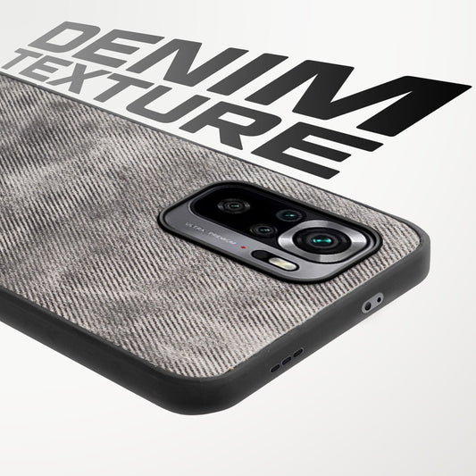 Denim Jeans Cloth Back Cover Case for Redmi Note 10S