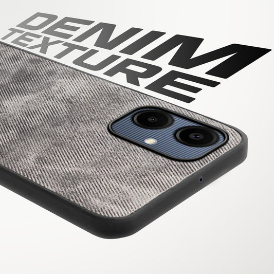 Classic Denim Finish Back Case for Samsung A06 5G with Raised Camera Edges & Micro-Fiber Lining
