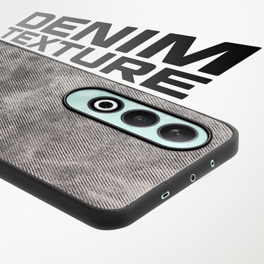 Classic Denim Finish Back Case for OnePlus Nord CE 4 5G with Raised Camera Edges & Micro-Fiber Lining
