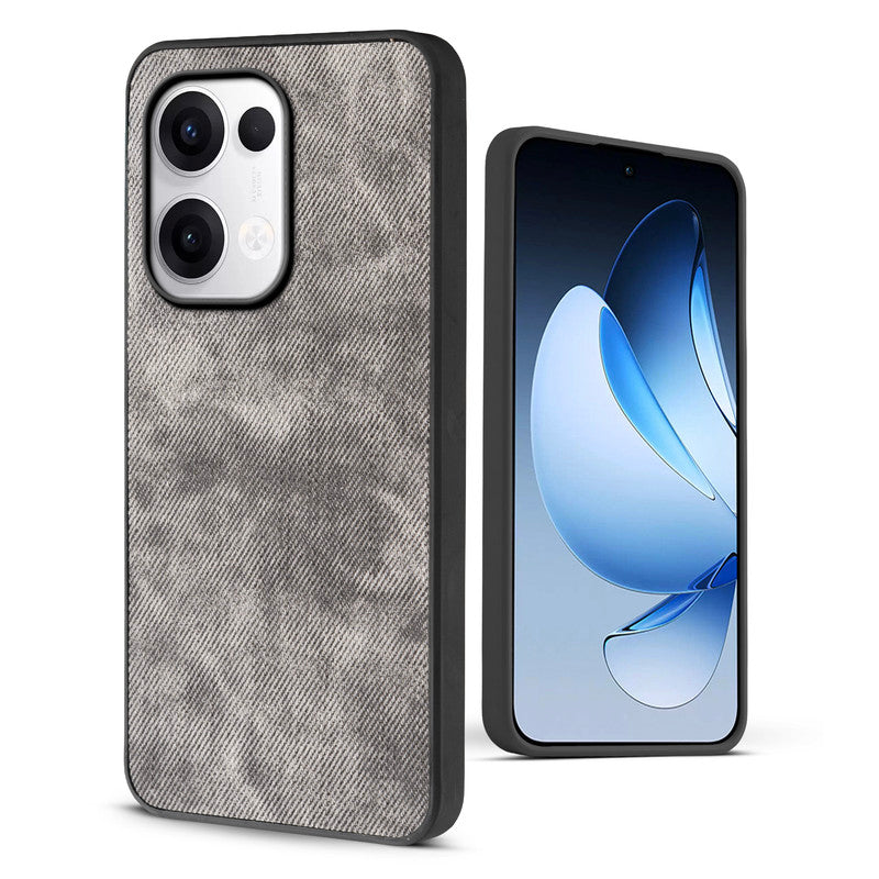 Denim Jeans Cloth Back Cover Case for Oppo Reno 13 5G