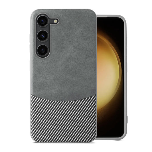 Modern Hybrid PU Leather With Checks Design Back Case For Samsung S23 5G with Sophisticated Style