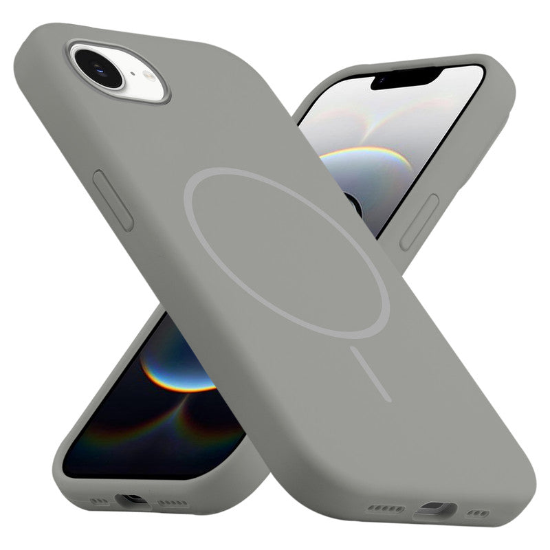 Liquid Silicon With Microfiber Lining Back Case For Apple iPhone 16e (MagSafe Compatible)