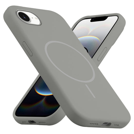Liquid Silicon With Microfiber Lining Back Case For Apple iPhone 16e (MagSafe Compatible)