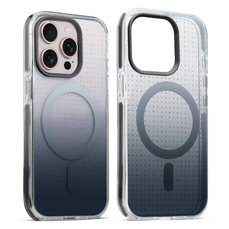 Stunning Dual Shade Starry MagSafe Hard Back Case for Apple iPhone 14 Pro Max with Colourful Raised Camera Edges