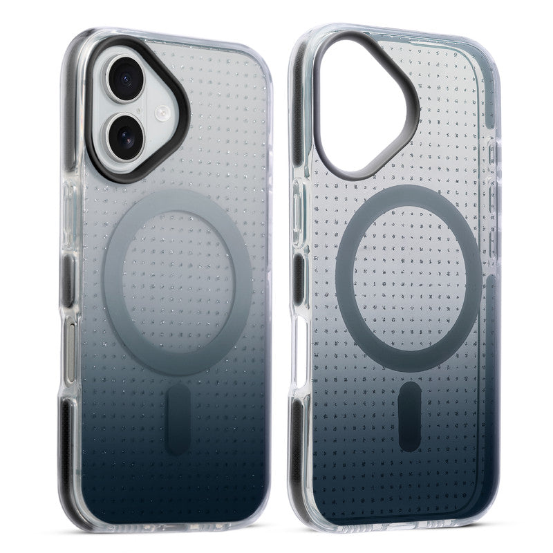 Stunning Dual Shade Starry MagSafe Hard Back Case for Apple iPhone 16 with Colourful Raised Camera Edges