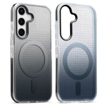 Stunning Dual Shade Starry MagSafe Hard Back Case for Samsung S24 5G with Colourful Raised Camera Edges