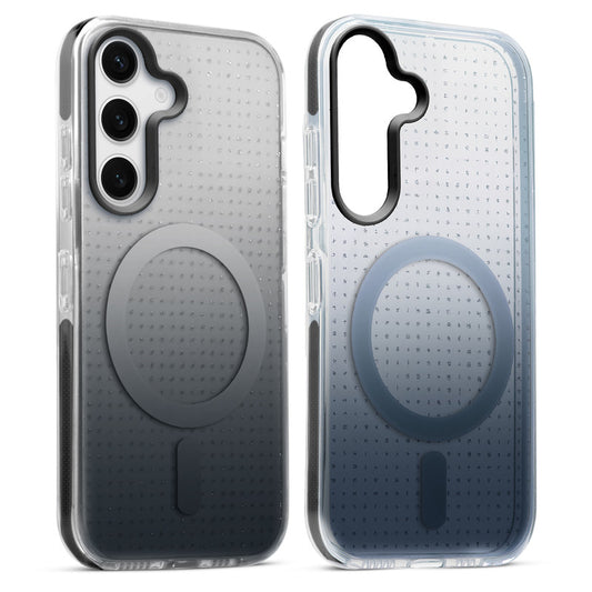 Stunning Dual Shade Starry MagSafe Hard Back Case for Samsung S24 5G with Colourful Raised Camera Edges