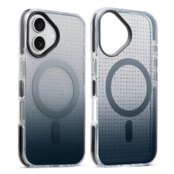 Stunning Dual Shade Starry Wireless Charging Support Hard Back Case for Apple iPhone 16 Plus with Colourful Raised Camera Edges