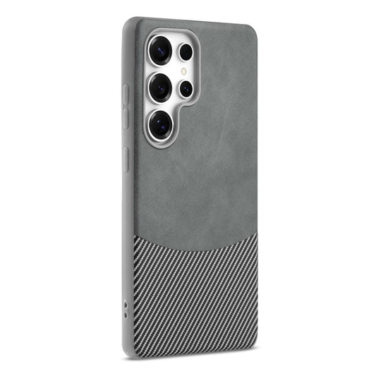 Modern Hybrid PU Leather With Checks Design Back Case For Samsung S23 Ultra 5G with Sophisticated Style