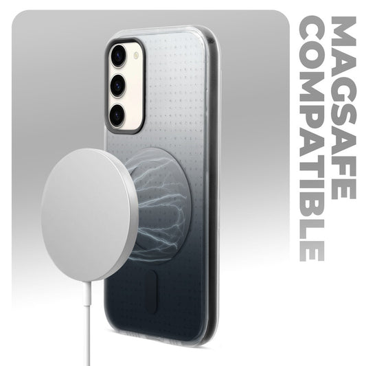 Stunning Dual Shade Starry MagSafe Hard Back Case for Samsung S23 5G with Colourful Raised Camera Edges