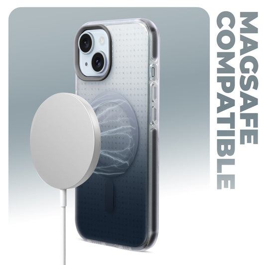 Stunning Dual Shade Starry MagSafe Hard Back Case for Apple iPhone 14 with Colourful Raised Camera Edges