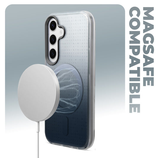 Stunning Dual Shade Starry MagSafe Hard Back Case for Samsung S24 5G with Colourful Raised Camera Edges