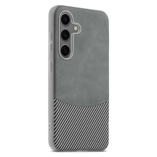 Modern Hybrid PU Leather With Checks Design Back Case For Samsung S24 FE 5G with Sophisticated Style