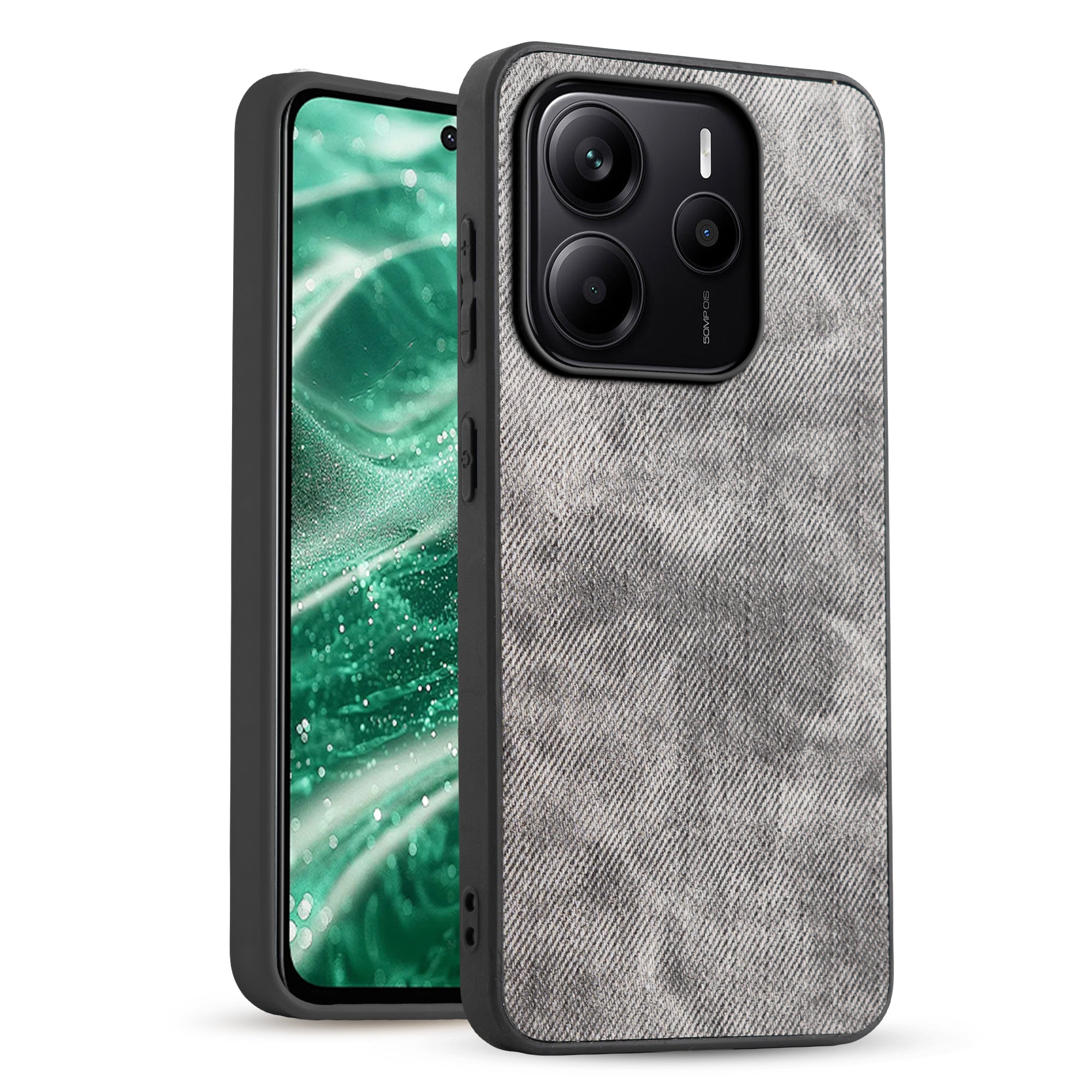 Classic Denim Finish Back Case for Redmi Note 14 SE 5G with Raised Camera Edges & Micro-Fiber Lining