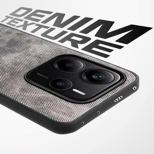 Classic Denim Finish Back Case for Redmi Note 14 SE 5G with Raised Camera Edges & Micro-Fiber Lining