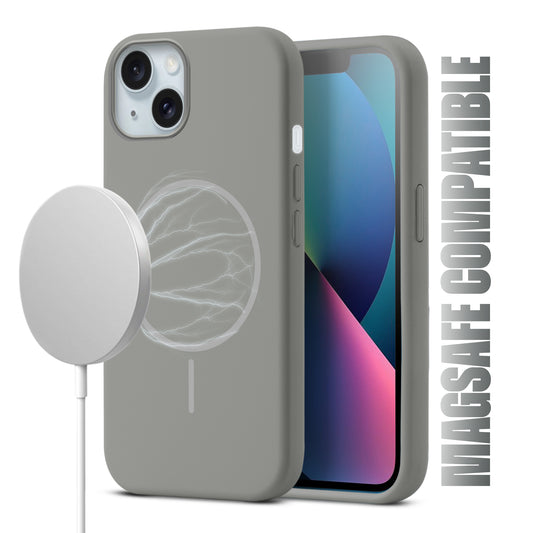Liquid Silicon With Microfiber Lining Back Case For Apple iPhone 13 (MagSafe Compatible)