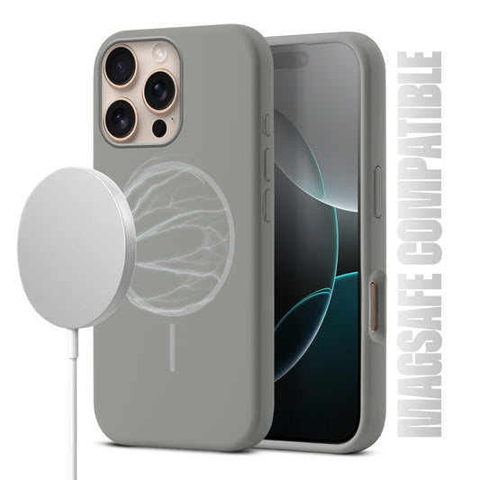 Liquid Silicon With Microfiber Lining Back Case For Apple iPhone 16 Pro Max (MagSafe Compatible)