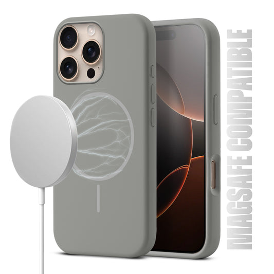 Liquid Silicon With Microfiber Lining Back Case For Apple iPhone 16 Pro (MagSafe Compatible)