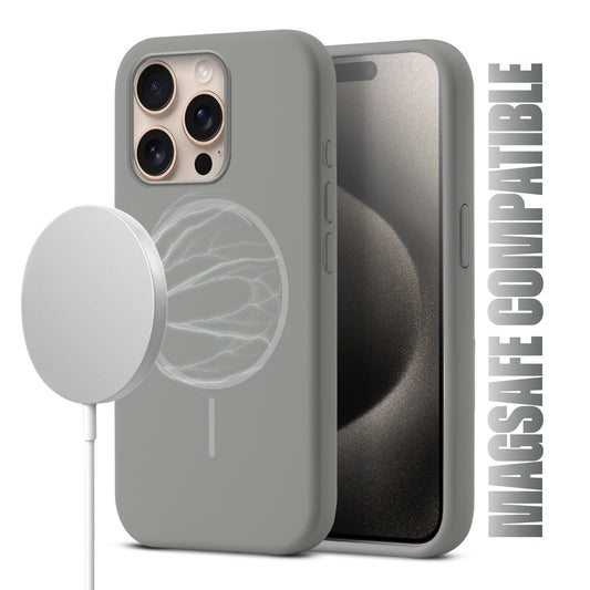 MagSafe Compatible Liquid Silicone Case For Apple iPhone 15 Pro Max