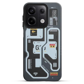 Mechanical Circuit Sector Print Hard Back Cover For Redmi Note 13 5G