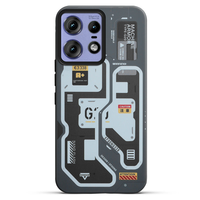 Mechanical Circuit Print Hard Back Cover For Motorola Edge 50 Pro 5G