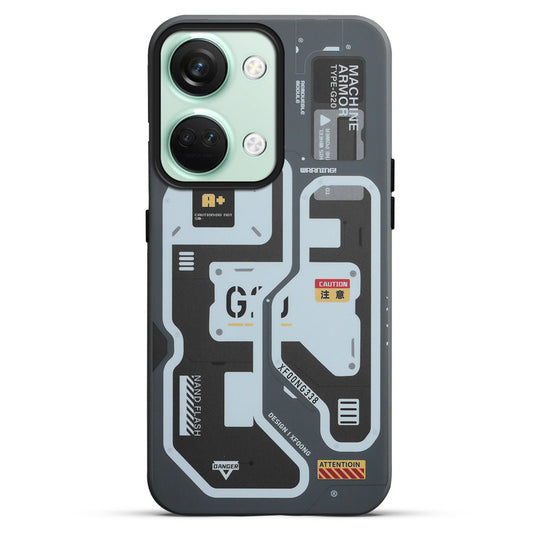 Mechanical Circuit Print Hard Back Cover For OnePlus Nord 3 5G