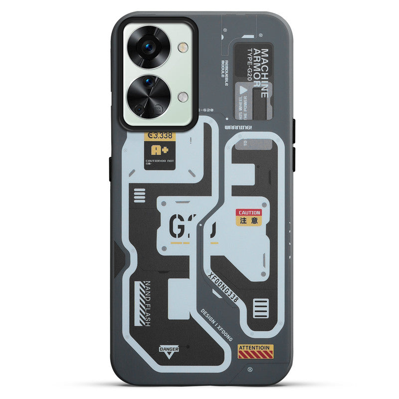 Mechanical Circuit Print Hard Back Cover For OnePlus Nord 2T 5G