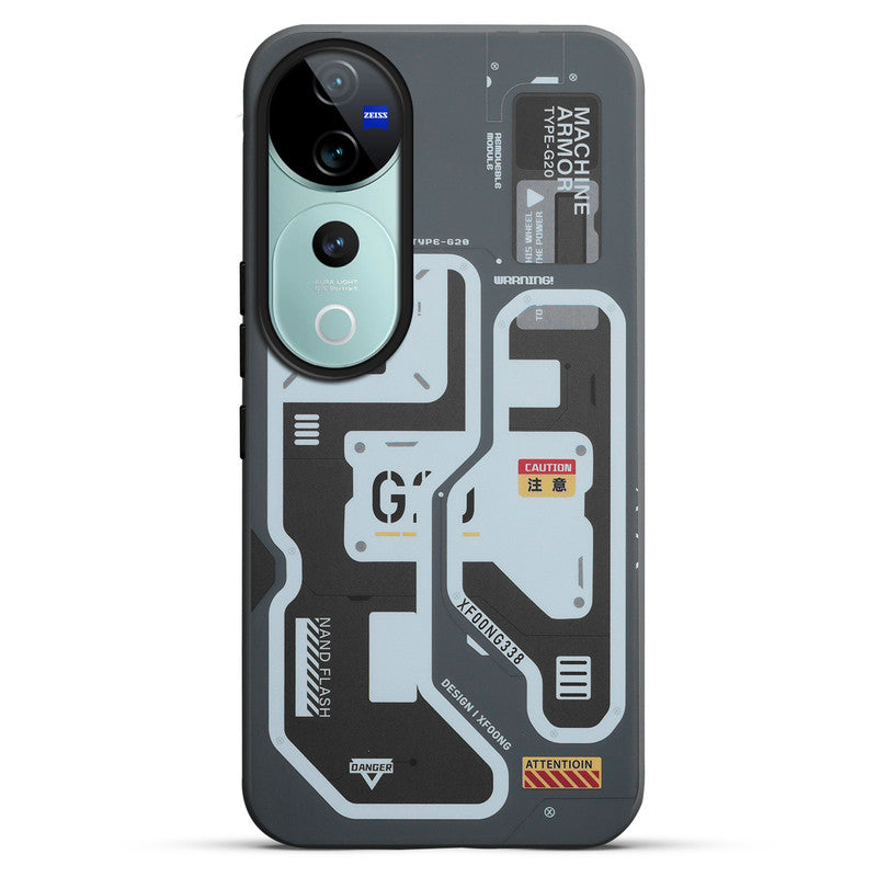 Mechanical Circuit Print Hard Back Cover For Vivo V40 Pro 5G