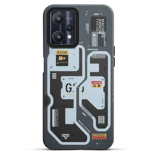 Mechanical Circuit Sector Print Hard Back Cover For Realme 9 Pro 5G