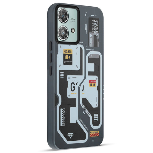 Mechanical Circuit Print Hard Back Cover For Motorola Edge 40 Neo 5G