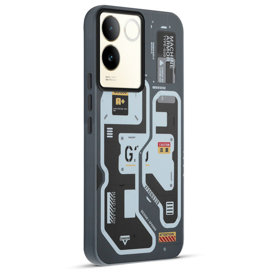 Mechanical Circuit Print Hard Back Cover For Vivo T2 Pro 5G