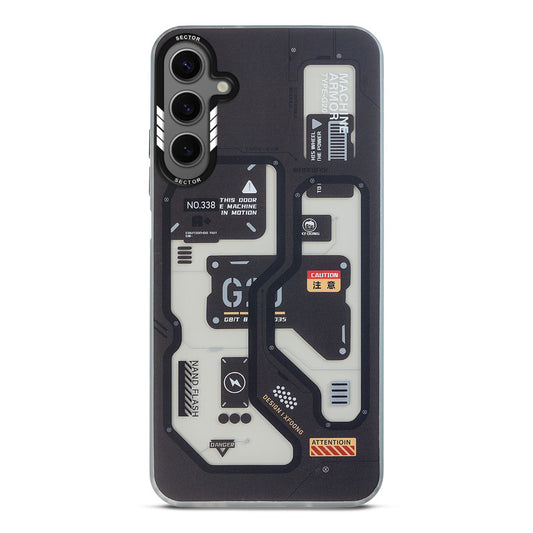 Mechanical Circuit Sector Print Hard Back Cover For Samsung A15 5G