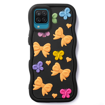 3D Silicone Soft Wave Edges Mobile Back Case For Samsung A12