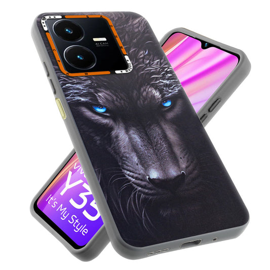 Dark Elegant Wild Creatures Printed Back Cases For Vivo Y35 4G