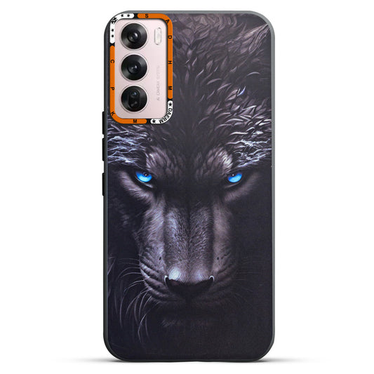 Dark Elegant Wild Creatures Printed Back Cases For Oppo Reno 12 Pro 5G
