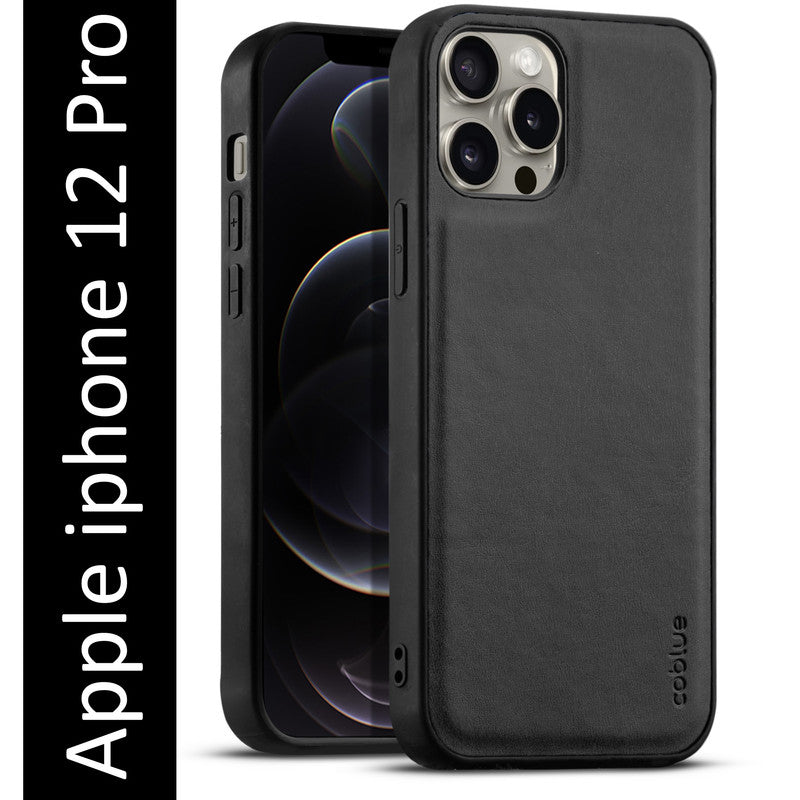 Elegant Leather Finish Back Cover for Apple iPhone 12 Pro