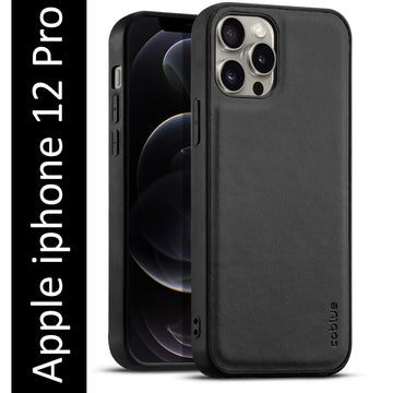 Elegant Leather Finish Back Cover for Apple iPhone 12 Pro