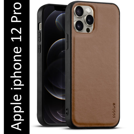 Elegant Leather Finish Back Cover for Apple iPhone 12 Pro