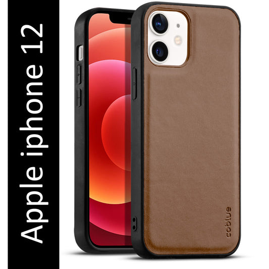 Elegant Leather Finish Back Cover for Apple iPhone 12