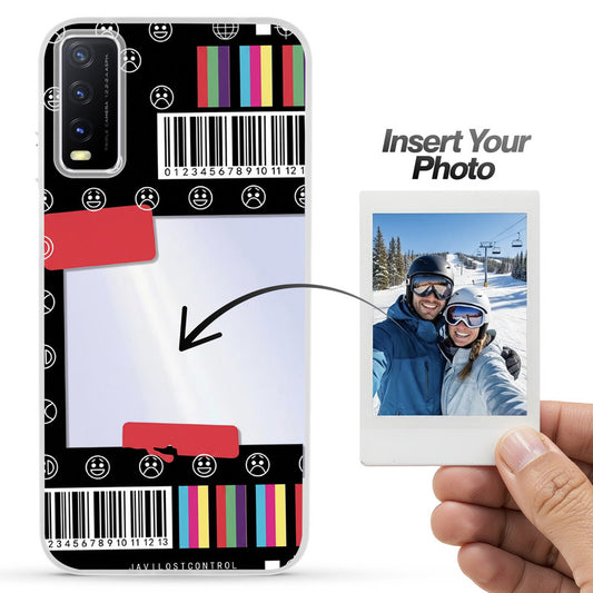 Designer Cover Case with Customizable Transparent Slot for Personalised Photos For Vivo Y20